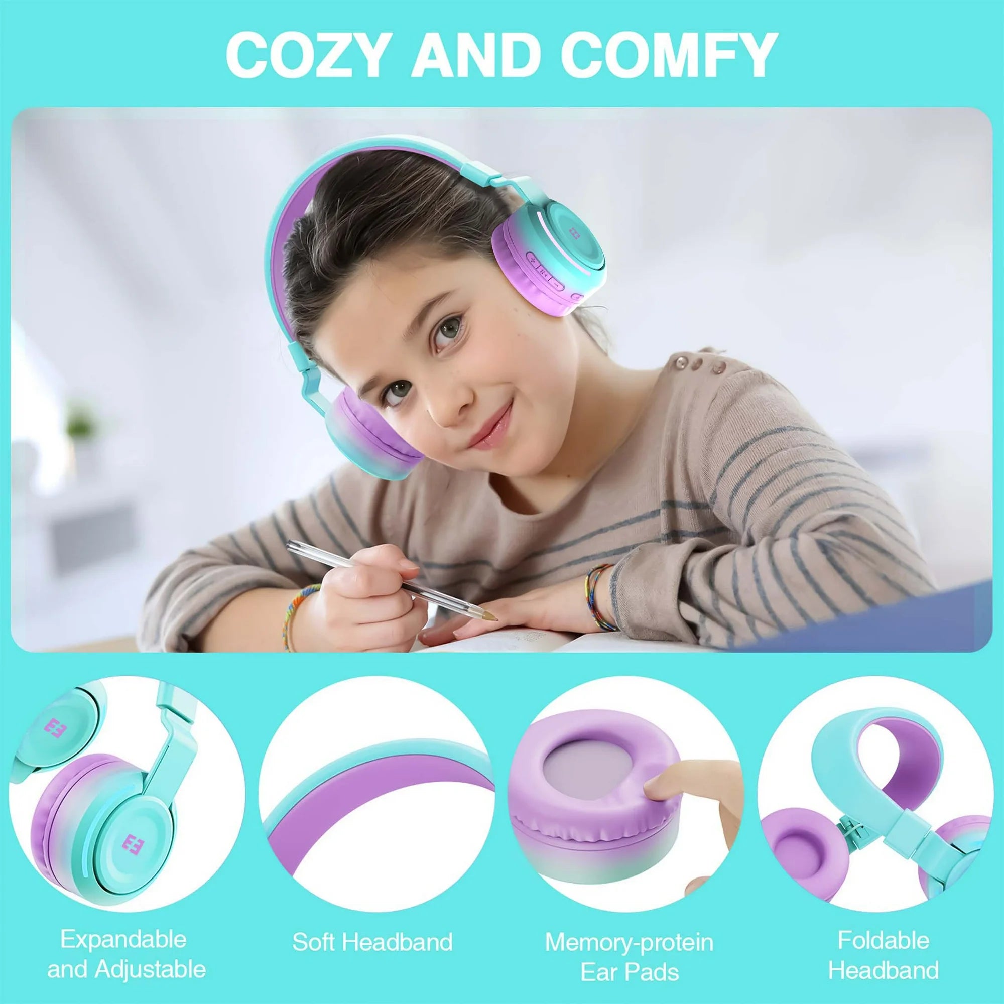 Seenda Kids Bluetooth Headphones for Girls Boys