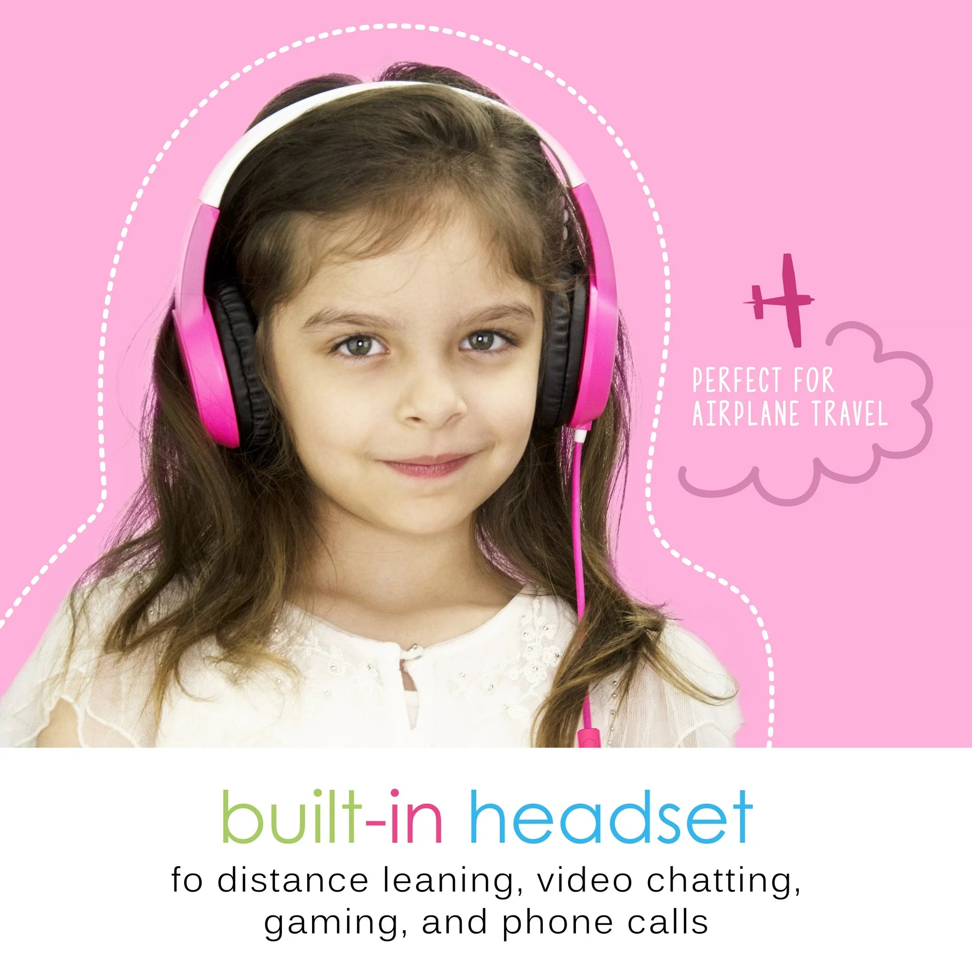 MME Headphones with Volume Limiter & Built-in Microphone